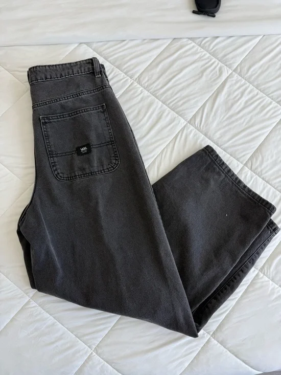 Vans Charcoal Black Carpenter Jeans with Back Pocket Logo - Picture 1 of 3